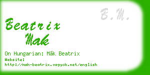 beatrix mak business card