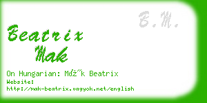 beatrix mak business card